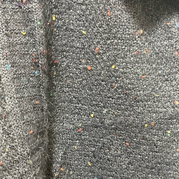 BCBGMAXAZRIA CARDIGAN CHUNKY CONFETTI KNIT SWEATER OPEN FRONT GRAY COLOR SIZE M - Picture 15 of 15